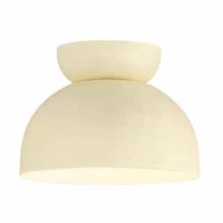 Craftmade Ventura Dome Flush Mount Fixture w/o Bulb, 1 Light, E26, Cottage White