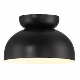 Craftmade Ventura Dome Flush Mount Fixture w/o Bulb, 1 Light, E26, Flat Black