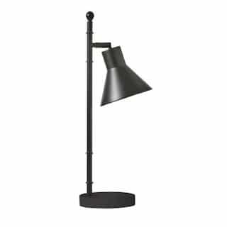 Metal Base Table Lamp Fixture w/o Bulb w/ Adj Shade, Flat Black