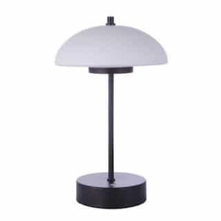 5W LED Indoor Rechargeable Portable Table Lamp, 3000K, Flat Black