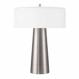 9W LED Indoor Corded Table Lamp, Dim, 360 lm, 2700K, Polished Nickel