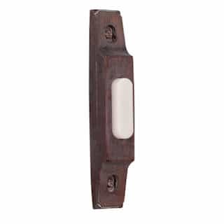 0.2W LED Designer Thin Rectangular Door Bell, Rustic Brick