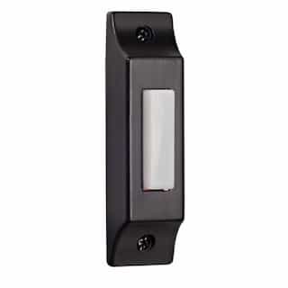 0.2W LED Builder Rectangular Lighted Push Button, Black