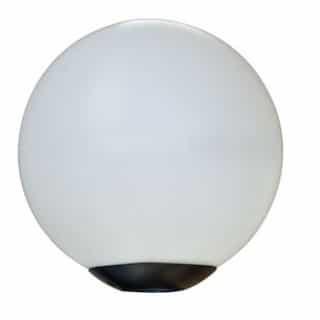 16W 18-in Outdoor LED Globe Post Light, 3000K, Black