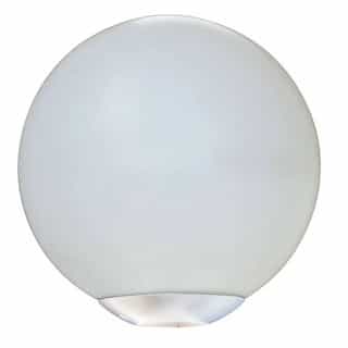 16W 18" Outdoor LED Globe Post Light, 3000K, White