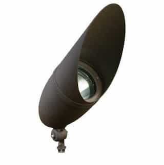 12W 20-in LED Directional Spot Light w/ Hood, Flood, PAR38, 6400K, Bronze