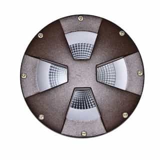 Dabmar 12W Multi-Color LED In-Ground Well Light, A23, 6400K, Bronze