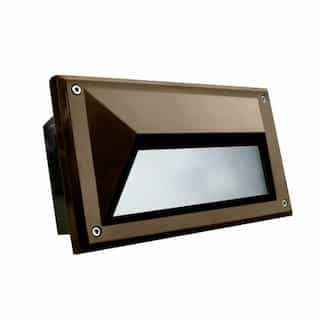 7W LED Corrosion Resistant Recessed Step Light w/ Hood, G24 LED, 3000K, Bronze