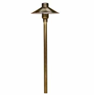 21-in 2.5W LED Path & Walkway Light, 12V, 6400K, Weathered Brass