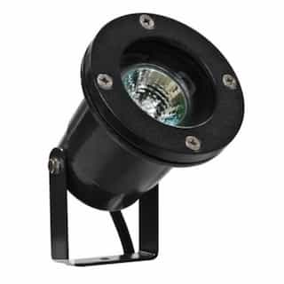 Dabmar Aluminum Directional Spot Light w/o Bulb, Bi-Pin Base, 12V, Black