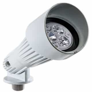 3W LED Directional Spot Light w/Hood, Mini, MR16 Bulb, White