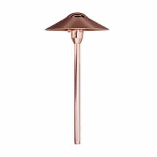 Dabmar Brass Cone Top Path & Walkway Light w/o Bulb, Bi-Pin Base, 12V, Copper