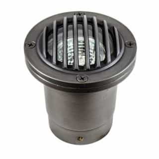 4W LED Brass In-Ground Well Light w/ Grill, MR16, 12V, RGBW Lamp, WBS