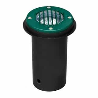 Dabmar 3W LED 2.5-in In-Ground Well Light w/ Grill, MR16, 12V, 6500K, Green