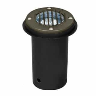 5W LED 2.5-in In-Ground Well Light w/ Grill, MR16, 12V, 6500K, Bronze