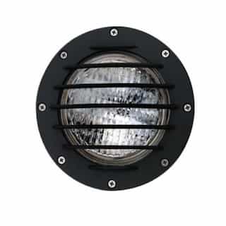 Dabmar 6W LED Round Adj In-Ground Well Light w/ Grill, PAR36, 12V, 6400K, BK