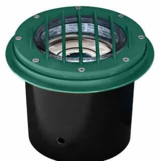 7W Adjustable LED Well Light w/ Grill, In-Ground, Green