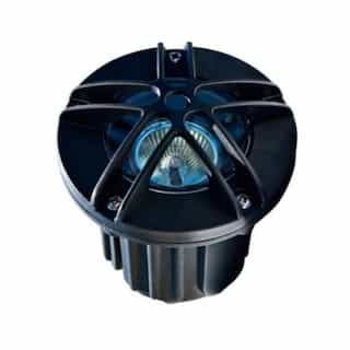 Dabmar 7W LED Adj PBT In-Ground Star Grill Well Light, MR16, 12V, 6500K, BK