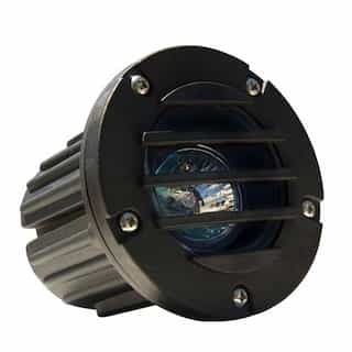 5W Adjustable In-Ground Well Light w/ Grill, 12V, 2700K, Black