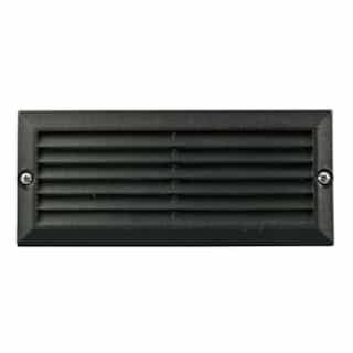 5W LED Recessed Louvered Down Step & Wall Light, 12V, 6400K, Bronze