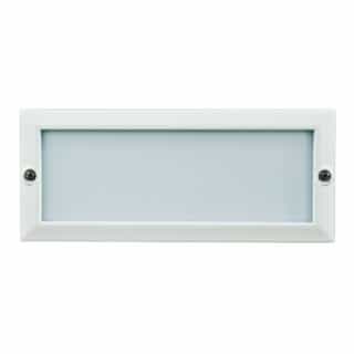 5W LED Recessed Open Face Step & Wall Fixture, 12V, 3000K, White