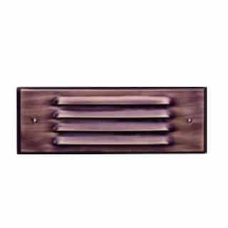 Dabmar 6-in Recessed Louvered Step & Wall Light w/o Bulb, 12V, ABZ