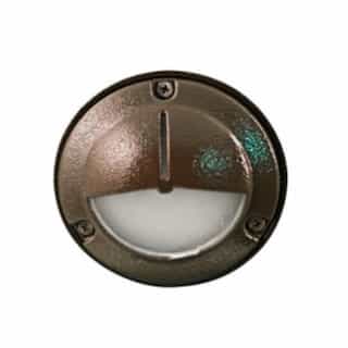 Dabmar Round Eyelid Step & Wall Light w/o Bulb, 12V, Bronze
