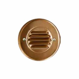 Dabmar 3W LED Round Recessed Louvered Step & Wall Light, Amber Lamp, CP