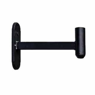 Large Round Post and Wall Mount Arm, Black
