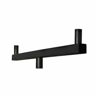 Steel Wall Arm Adaptor for 3-in O.D Posts for Two Fixtures, Black