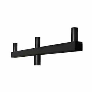 Steel Wall Arm Adaptor for 3-in O.D Posts for Three Fixtures, Black