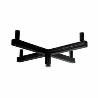 Steel Wall Arm Adaptor for 3-in O.D Posts for Four Fixtures, Black