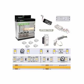 Diode LED 16.4-ft 2.93W/Ft Blaze Tape Light Kit w/ Plug-In Adapter, 12V, 4000K