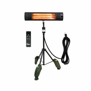 1500W Infrared Indoor/Outdoor Heater w/ Tripod & Remote, 120V, Black