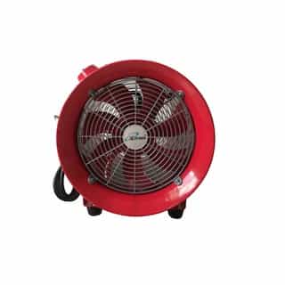 12-in 550W Explosion Proof Ventilation Fan, 2720 CFM, 120V, Red