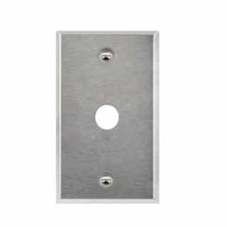 1-Gang Cable Metal Wall Plate, 0.625-in Diameter, Stainless Steel
