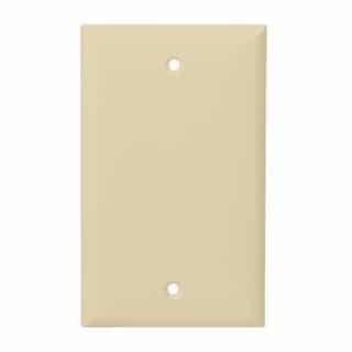 Ivory Mid-Size Thermoplastic 1-Gang Blank Wall Plate