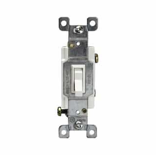 White Single-Pole Push-In and Side Wired 15A Toggle Switches