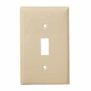 Light Almond Mid-Size 1-Gang Toggle Switch Plastic Wall Plates