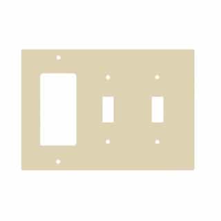 Enerlites Ivory Combination 3-Gang 2-Toggle and GFCI Plastic Wall Plates