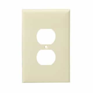 Almond 1-Gang Mid-Size Duplex Receptacle Plastic Wall Plates