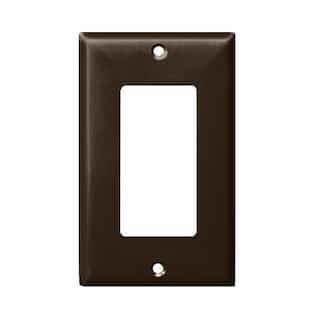 Brown 1-Gang Mid-Size Decorator/GFCI Plastic Wall plates