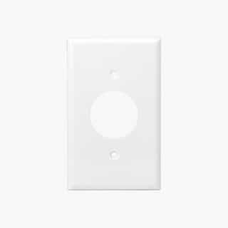 White 1-Gang Single Receptacle Straight Blade Plastic Wall Plate