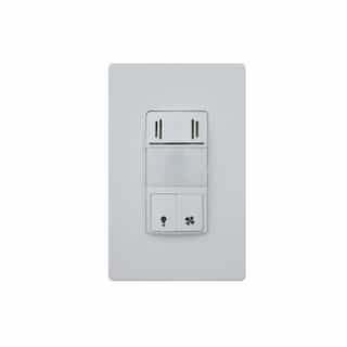 Wall Switch Cover for Motion & Humidity Sensor, White