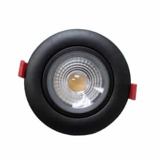 EnVision 4-in 12W SnapTrim Downlight, Gimbal, Round, 120V, Selectable CCT, BLK