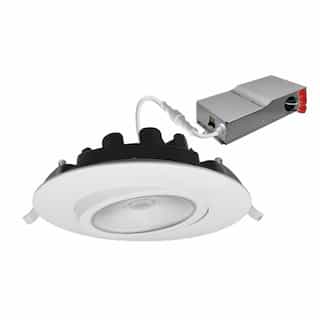 EnVision 6-in 18W SnapTrim- Gimbal Downlight, 120V, Selectable CCT, White