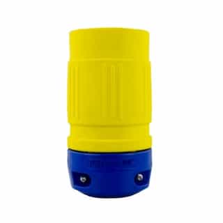 NEMA Connector, Perma-Link, 3P/4W, 3 Ph, 20A, 600V, Large, Yellow