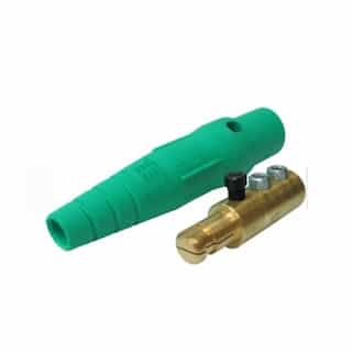 Green Male Inline Connector, Camlock 16 Series, 400 AWG, 480/600V