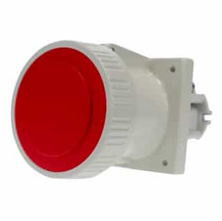 20A Pin & Sleeve Watertight Straight Receptacle, 4P/5W, 277/480V, Red