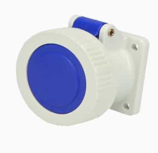 20A Pin & Sleeve Watertight Straight Receptacle, 4P/5W, 120/208V, Blue